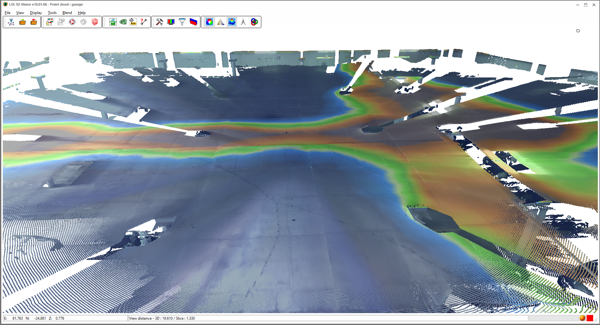 Concrete floor deviation heatmap